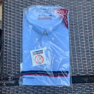 NWT men’s short sleeved button down still in packaging